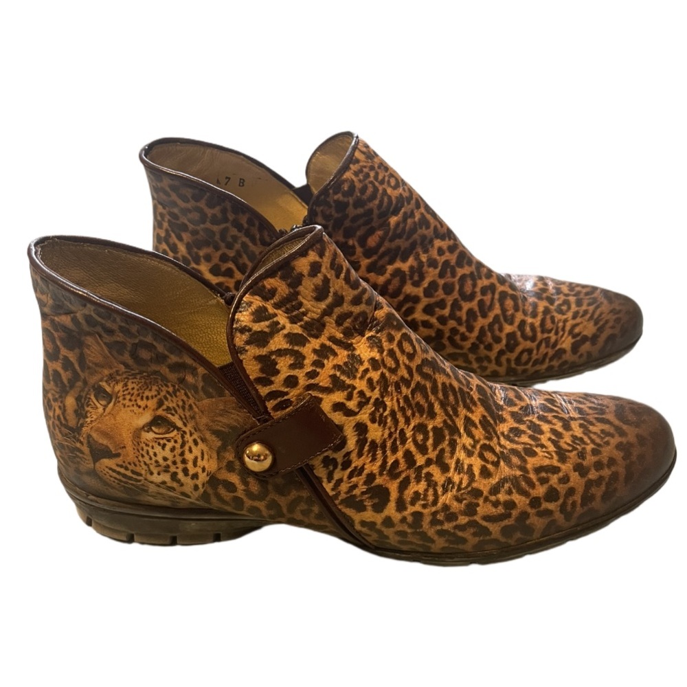 Leopard Print Ankle Boots